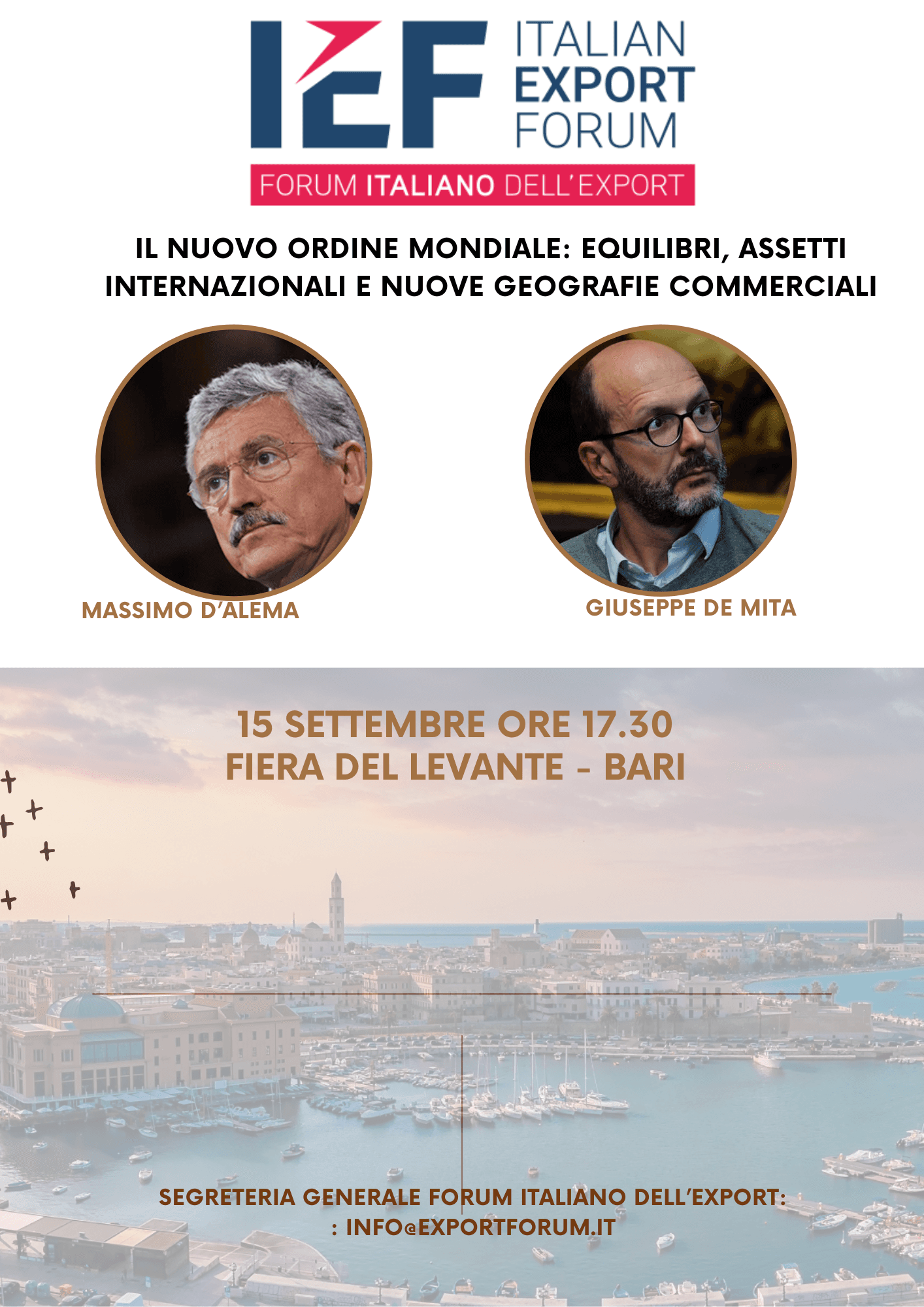 Bari capitale del commercio internazionale: Zurino riunisce l’élite dell’economia italiana per il Forum Italiano dell’Export 2025